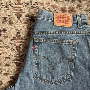 Levi's Relaxed Tapered 505 Cotton Denim Jeans Light Wash Size 14S